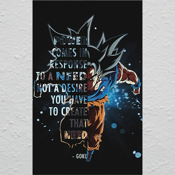 Goku Metal Poster - TURTLEWINGS
