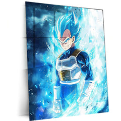 Vegeta Metal Poster – Saiyan Prince Wall Art | Dragon Ball Z Anime Decor - TURTLEWINGS