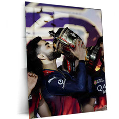 Cricket Metal Poster |🔥 Virat Kohli RCB Wins IPL Trophy 2025 – Historic Victory Metal Poster | Champion’s Wall Art 03 - TURTLEWINGS