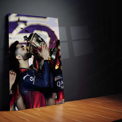 Cricket Metal Poster |🔥 Virat Kohli RCB Wins IPL Trophy 2025 – Historic Victory Metal Poster | Champion’s Wall Art 03 - TURTLEWINGS