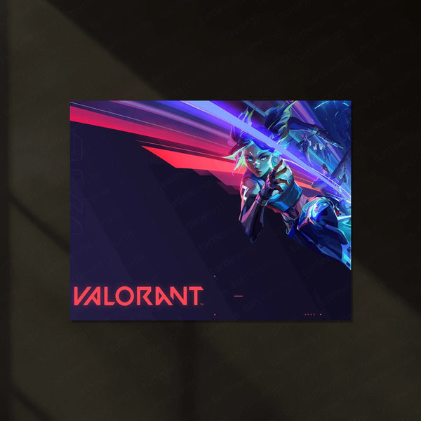 Valorant Neon LED Metal Poster 02 - TURTLEWINGS
