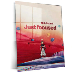 Vegito (DBZ) – “Not Distant, Just Focused” Metal Poster | Saiyan Mindset x Anime Wall Art