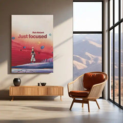 Vegito (DBZ) – “Not Distant, Just Focused” Metal Poster | Saiyan Mindset x Anime Wall Art