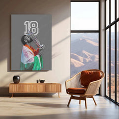 Virat Kohli with Trophy Metal Poster – Team India Champion Wall Art | Cricket Memorabilia - TURTLEWINGS