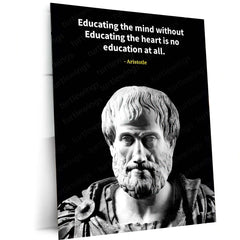 Quote Metal Poster | Wisdom of Aristotle Metal Poster | Ancient Philosophy Quote Wall Frame