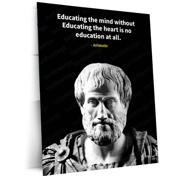 Quote Metal Poster | Wisdom of Aristotle Metal Poster | Ancient Philosophy Quote Wall Frame