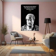 Quote Metal Poster | Wisdom of Aristotle Metal Poster | Ancient Philosophy Quote Wall Frame