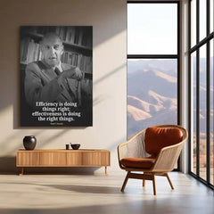 Quote Metal Poster | Wisdom of Peter Drucker Metal Poster | Leadership & Management Quote Wall Frame