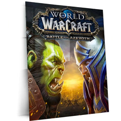 Game Metal Poster | World of Warcraft – Battle for Azeroth Metal Poster | Alliance vs Horde Fantasy Wall Frame