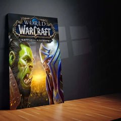 Game Metal Poster | World of Warcraft – Battle for Azeroth Metal Poster | Alliance vs Horde Fantasy Wall Frame
