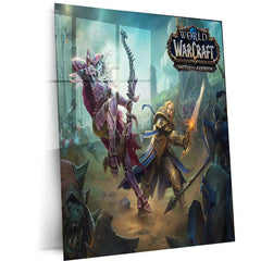 Game Metal Poster | World of Warcraft – Battle for Azeroth Epic War Metal Poster | Fantasy Gaming Wall Frame