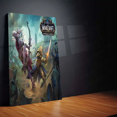 Game Metal Poster | World of Warcraft – Battle for Azeroth Epic War Metal Poster | Fantasy Gaming Wall Frame