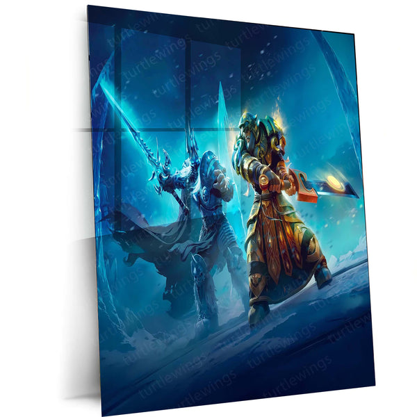 Game Metal Poster | World of Warcraft – Lich King Metal Poster | Fantasy Battle Art Wall Frame