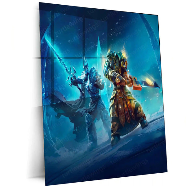 Game Metal Poster | World of Warcraft – Lich King Metal Poster | Fantasy Battle Art Wall Frame