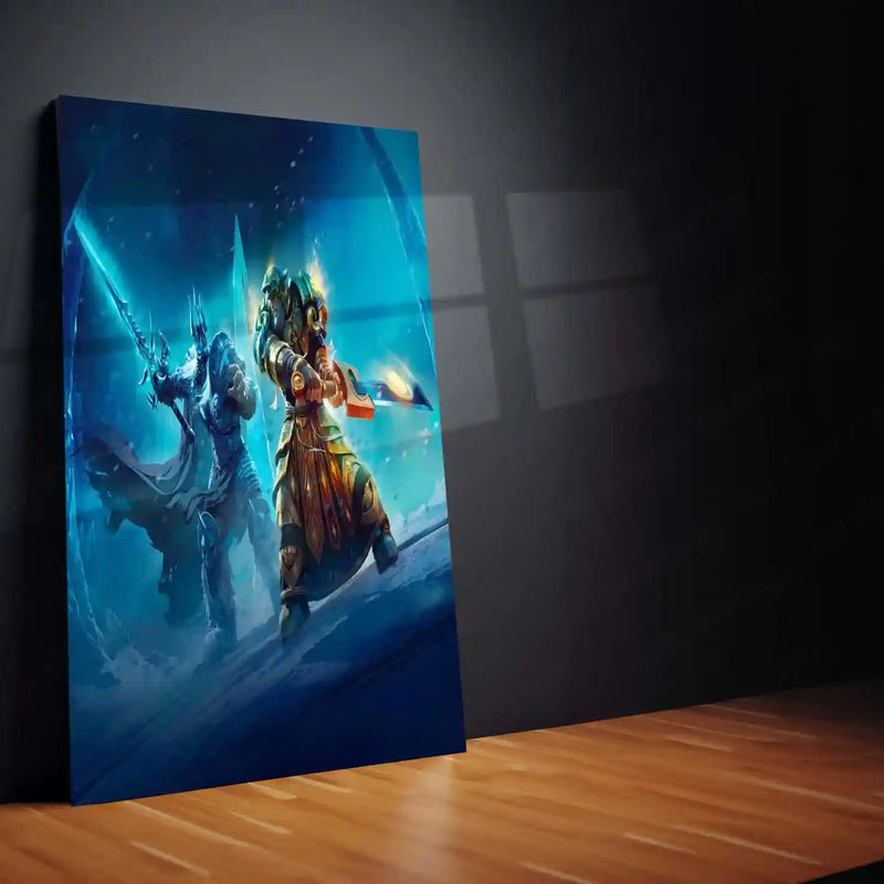 Game Metal Poster | World of Warcraft – Lich King Metal Poster | Fantasy Battle Art Wall Frame