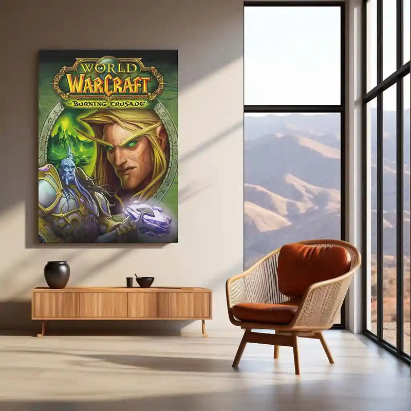 Game Metal Poster | World of Warcraft – The Burning Crusade Metal Poster | Fantasy Gaming Wall Frame