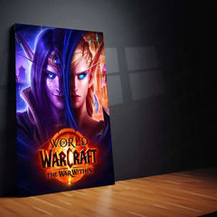 Game Metal Poster | World of Warcraft – The War Within Dual Elven Power Metal Poster | Fantasy Gaming Wall Frame
