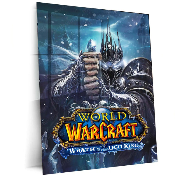 Game Metal Poster | World of Warcraft – Wrath of the Lich King Metal Poster | Fantasy Gaming Wall Frame