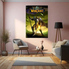 Game Metal Poster | World of Warcraft – Alliance Warrior Epic Art Metal Poster | Gaming Wall Frame