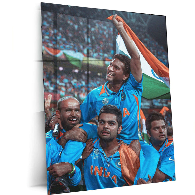 World Cup Sachin Tendulkar Metal Poster – A Tribute to the Cricket Legend - TURTLEWINGS