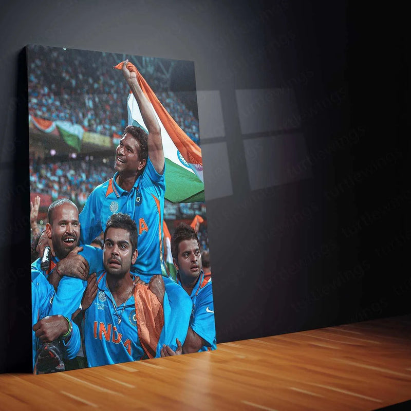 World Cup Sachin Tendulkar Metal Poster – A Tribute to the Cricket Legend - TURTLEWINGS