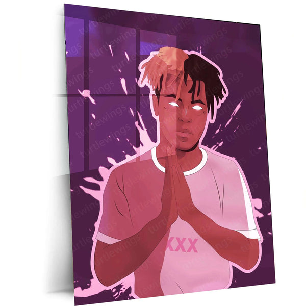 XXXTentacion Metal Poster – Iconic Rapper Wall Art | Tribute to the Legend - TURTLEWINGS