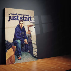 You Will Never Be Ready. Just Start – Mark Zuckerberg Metal Frame | Founder Mindset Quote Art