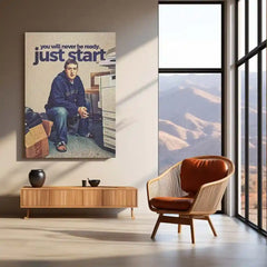 You Will Never Be Ready. Just Start – Mark Zuckerberg Metal Frame | Founder Mindset Quote Art