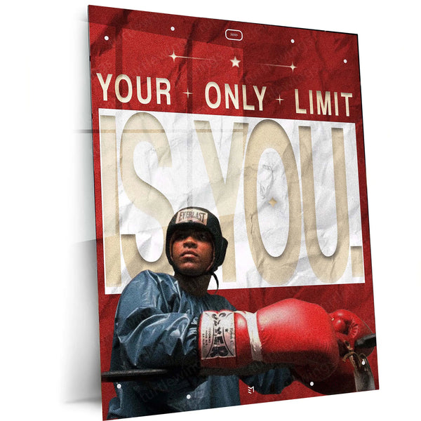 Your Only Limit is You – Boxing Motivation Metal Frame | Self-Belief Wall Art | Fighter’s Mindset Poster