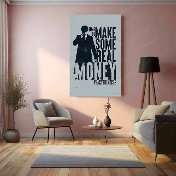 Peaky Blinders Metal Poster | Thomas Shelby Gangster Art | Vintage Crime Drama Wall Decor - TURTLEWINGS