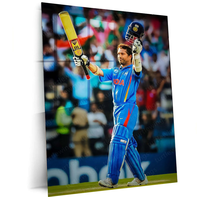 Cricket Metal poster | Sachin Tendulkar Metal Poster – The God of Cricket Wall Art - TURTLEWINGS