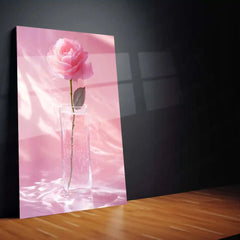 All Shades of Pale Pink Rose Gradient Metal Frame | Minimalist Aesthetic Wall Art | Soft Blush Tone Home Décor Print - TURTLEWINGS