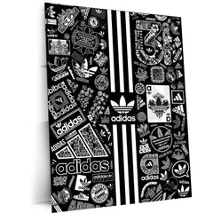 Adidas Aesthetic Metal Poster | Sneakerhead Wall Art | Sports & Streetwear Decor - TURTLEWINGS