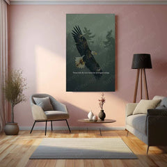 Eagle in Snowy Field – Majestic Wildlife Artwork - TURTLEWINGS