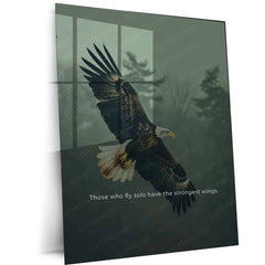 Eagle in Snowy Field – Majestic Wildlife Artwork - TURTLEWINGS