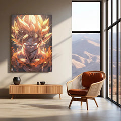 Goku Metal Poster | Dragon Ball Z Super Saiyan Wall Art - TURTLEWINGS