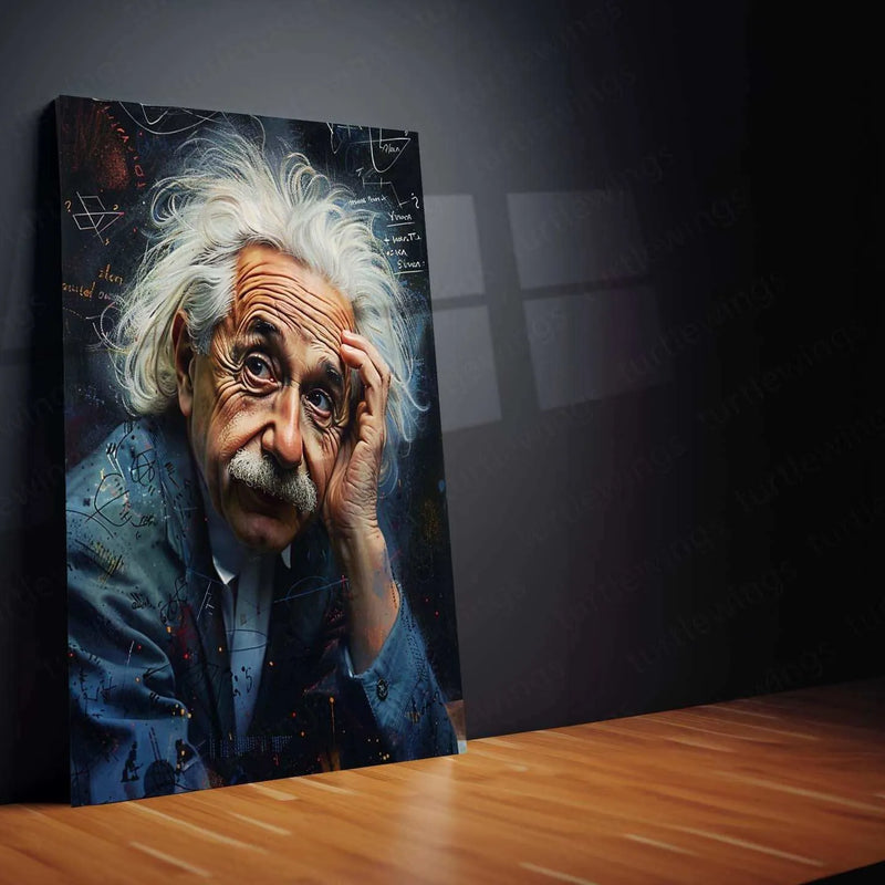 Albert Einstein Art Metal Poster - TURTLEWINGS