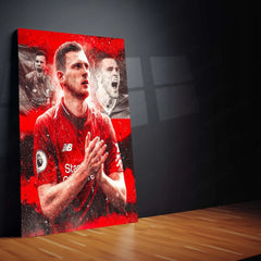 Andrew Robertson Liverpool Grunge – Metal Frame | Dynamic Football Wall Art - TURTLEWINGS