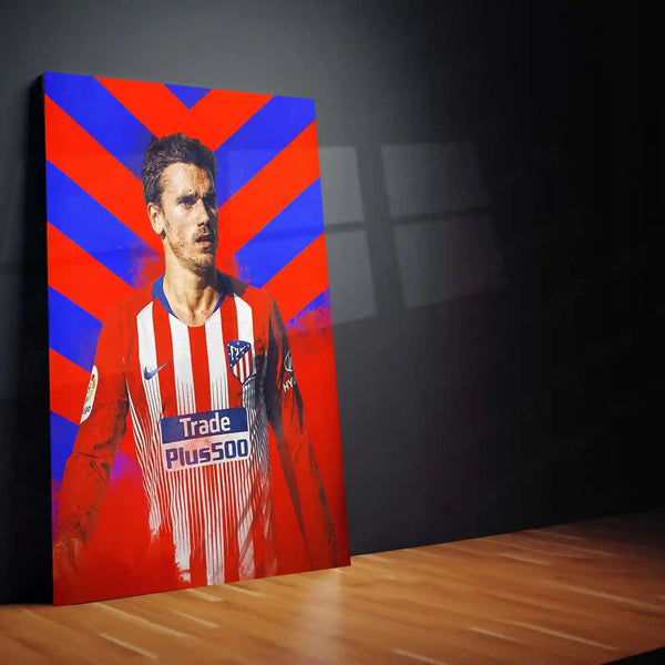 Antoine Griezmann Atlético Madrid Chevron – Metal Frame | Stylish Football Wall Poster - TURTLEWINGS