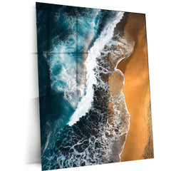 Beach Metal Frame Poster | Vibrant Coastal Wall Decor for Relaxing Vibes - TURTLEWINGS