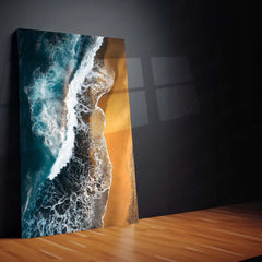 Beach Metal Frame Poster | Vibrant Coastal Wall Decor for Relaxing Vibes - TURTLEWINGS