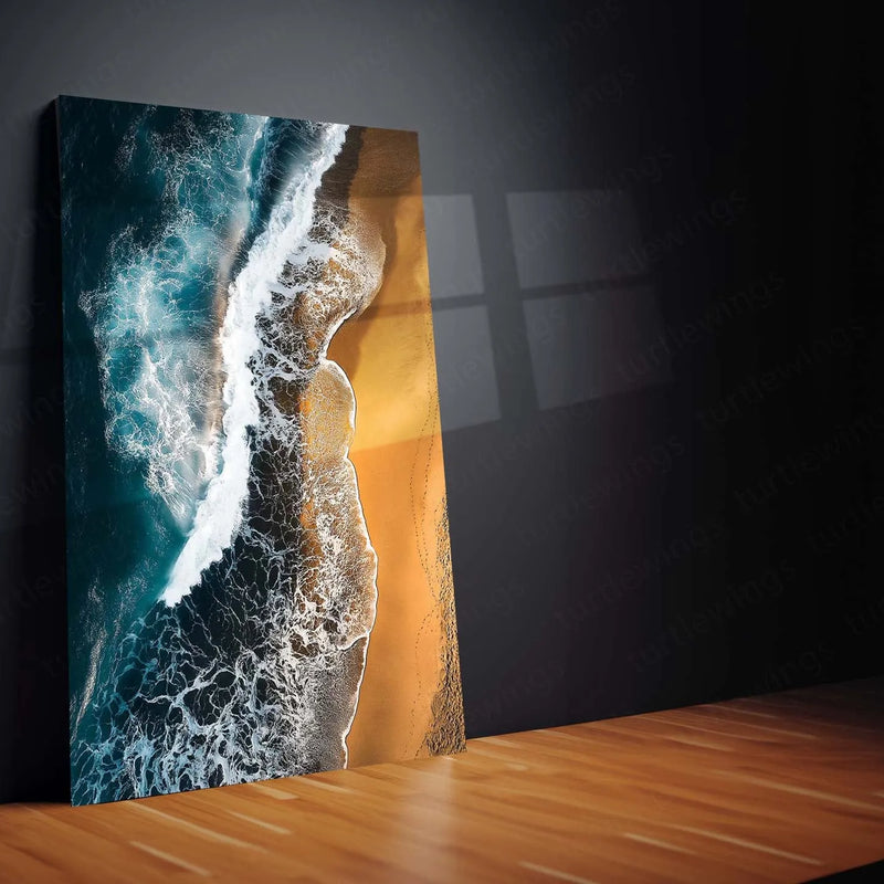 Beach Metal Frame Poster | Vibrant Coastal Wall Decor for Relaxing Vibes - TURTLEWINGS