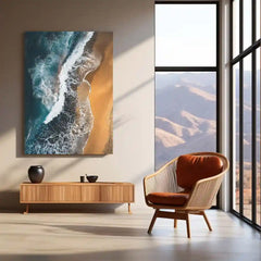 Beach Metal Frame Poster | Vibrant Coastal Wall Decor for Relaxing Vibes - TURTLEWINGS