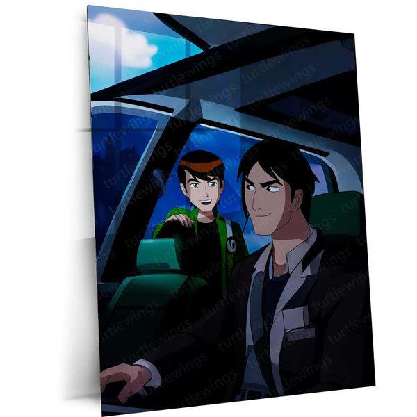 Anime Metal Poster | Ben 10 Metal Poster | Alien Hero Wall Art for Kids & Fans - TURTLEWINGS