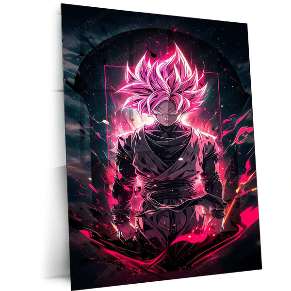 Black Goku Metal Poster – Dragon Ball Z Super Saiyan Art | Powerful Anime Decor 4 - TURTLEWINGS