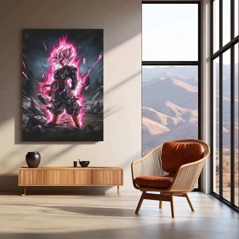 Black Goku Metal Poster – Dragon Ball Z Super Saiyan Art | Powerful Anime Decor 7 - TURTLEWINGS