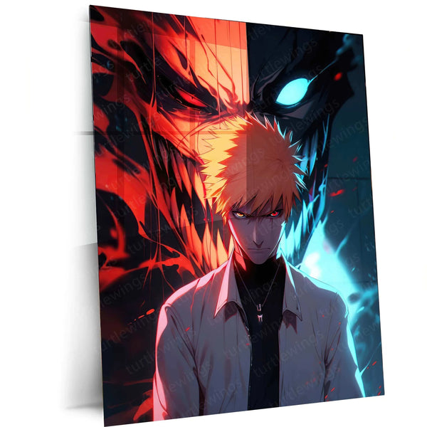 Bleach: Metal Poster | Anime Wall Art | Ichigo Kurosaki & Gotei 2 - TURTLEWINGS