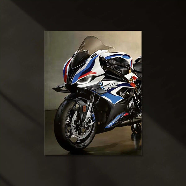 LED | 🏁 BMW M 1000 RR Black Superbike Neon LED Metal Poster | Racing Power Wall Art 01 - TURTLEWINGS