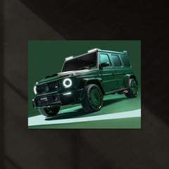Brabus 800 – Mean Edition Neon LED Metal Poster | Luxury Super SUV Wall Frame