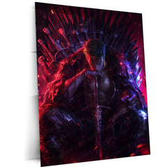 Anime Metal Poster | Berserk Metal Poster | Guts Dark Fantasy Anime Wall Art | Epic Manga Decor - TURTLEWINGS